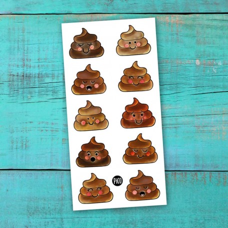 Temporary tattoos Poop - PICO