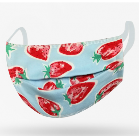 Masque lavable ENFANT-ADO Fraise - KUSHIES Kushies