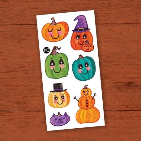 Temporary tattoos Fall and its beautiful pumpkins - Pico