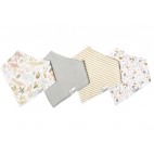 Rex Baby Bandana Bibs 4-Pack - Copper Pearl