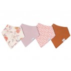 Ensemble de 4 bavoirs bandanas Ferra - Copper Pearl Copper Pearl