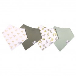 Lola Baby Bandana Bibs 4-Pack - Copper Pearl