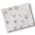 Couverture en minky Fleurs de coton - Oops OOPS