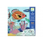 Glossy colouring pages Under the Sea - Djeco