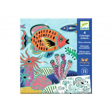 Glossy colouring pages Under the Sea - Djeco