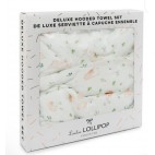 rabbit meadow Bamboo cotton towel and glove set - Loulou Lollipop