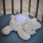 Nattou white polar bear nightlight projector