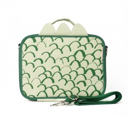 Insulated linen and cotton lunch box Sage hearts - SoYoung