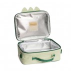 Insulated linen and cotton lunch box Sage hearts - SoYoung