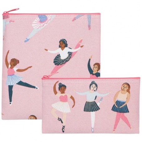 Set of 2 Reusable Snack Bags Ballerina - Now Designs