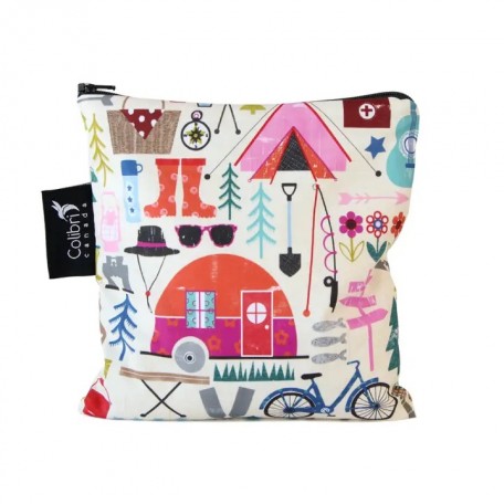 Grand Sac Réutilisable pour Collation Happy camper - Colibri