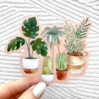 Watercolour plant sticker - Elyse Breanne design