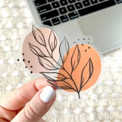 transparent pink leaves sticker - Elyse Breanne design