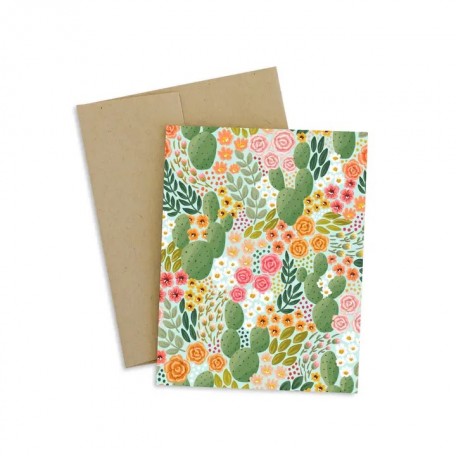 Cactus bloom Greeting card - Elyse Breanne