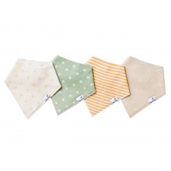 Sante Fe Baby Bandana Bibs 4-Pack - Copper Pearl