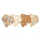 Ensemble de 4 bavoirs bandanas Eden - Copper Pearl Copper Pearl