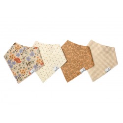 Eden Baby Bandana Bibs 4-Pack - Copper Pearl