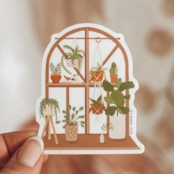 Window with plants sticker - Jess & Co