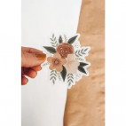 Peach floral sticker - Jess & Co