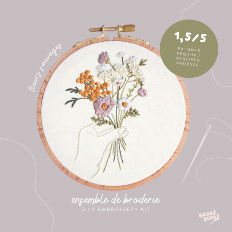 Wild flowers Embroidery Set - Brodé Serré