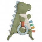 Bitzy Crinkle sensory toy with teething ring - crocodile - Itzy Ritzy