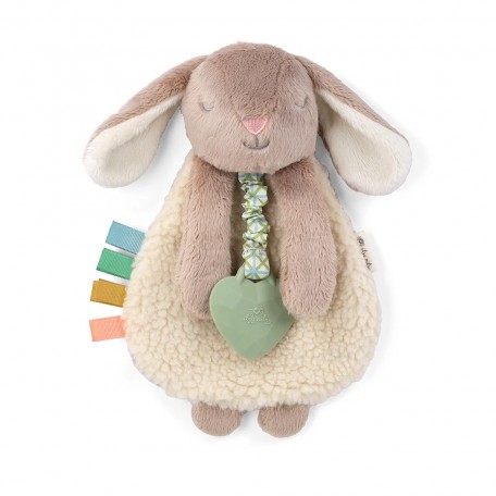 Jouet en peluche et anneau de dentition Itzy Lovey Beige - Itzy Ritzy Itzy Ritzy