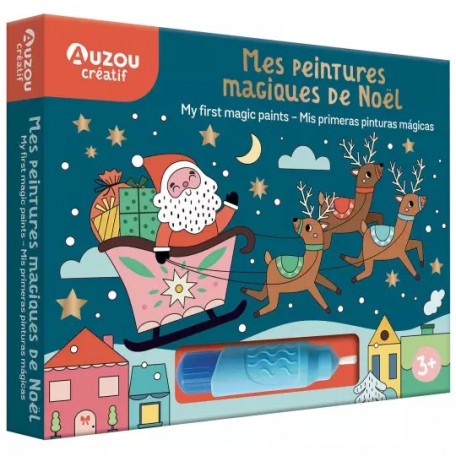 Mon coffret d'artiste - Mes premières peintures magiques de Noël - Auzou Auzou