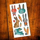 Rabbits temporary tattoos - Pico