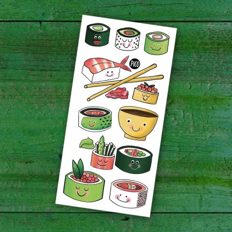 Sushis temporary tattoos - Pico