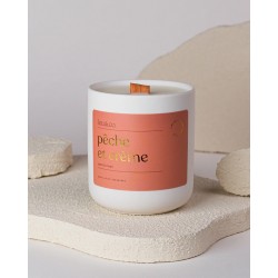 Peach and cream soy candle - Feu & Co