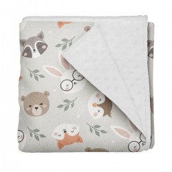 Minky bunny blanket with glasses - Oops - Oops