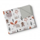 Watercolor forest minky blanket - Oops