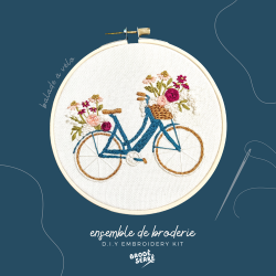 Ensemble de Broderie DIY Balade à vélo - Brodé Serré Brodé Serré