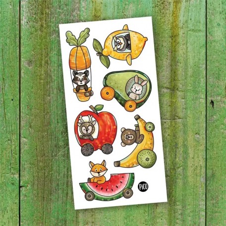 Fruity vehicles temporary tattoos - Pico