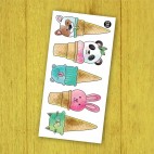 Animal cones temporary tattoos - Pico